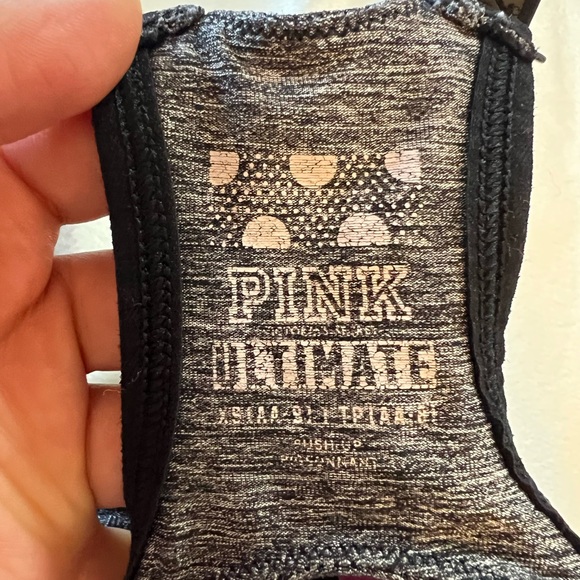 PINK Victoria's‎ Secret Heathered Black Bra Size XS - Picture 2 of 6
